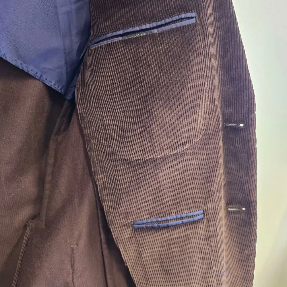 Sid Mashburn Kincaid No. 1 Brown Corduroy Sport Coat Jacket US 44R EU 54R NWOT - Picture 8 of 11